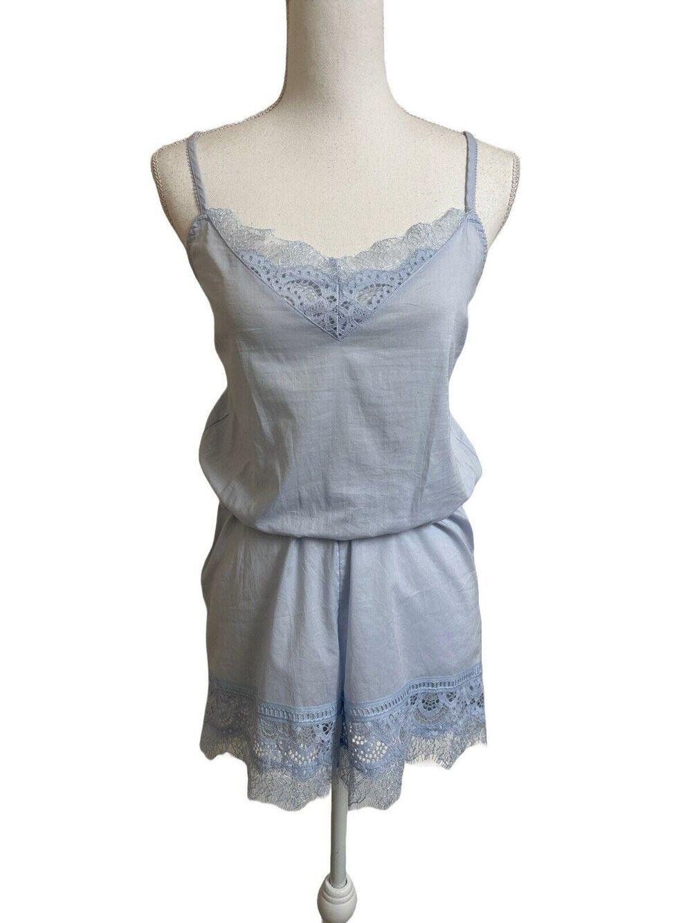 NWT Topshop Women's 4 Topshop Lydia Lace Teddy Shorts Romper NEW